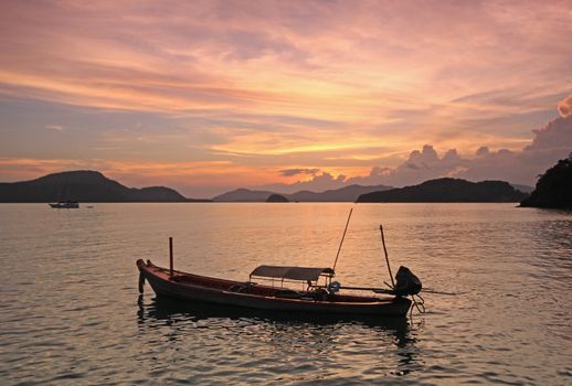 Cape Panwa sunset in Phuket Thailand Asia
