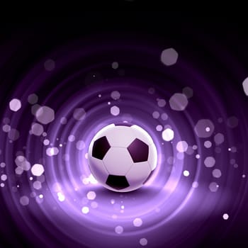 Black and white football or soccer ball, colour illustration