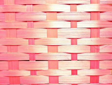 Abstract pink wicker basket