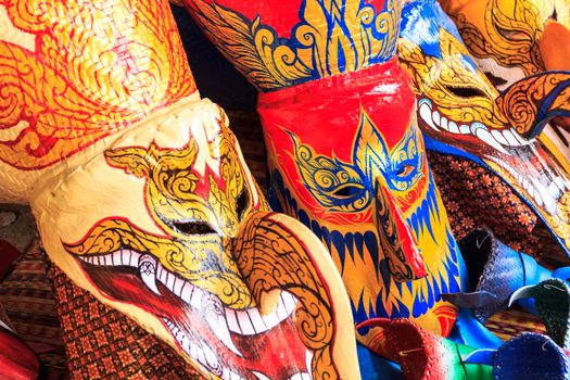 Thai masked festival. It is named Phi-Ta-Khon in Northeastern Thailand