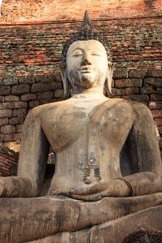 Buddha Statue at Temple in Sukhothai Historical park , Thailand