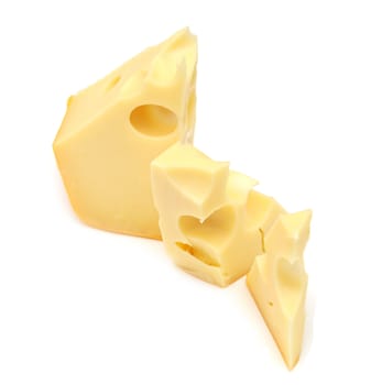 cheese on a white background 