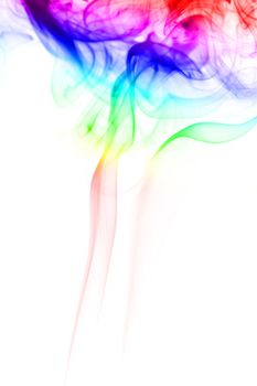 abstract mystical multi colored smoke 