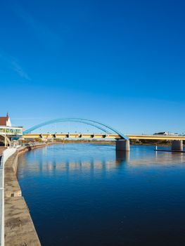 Oderbruecke Bridge, Frankfurt Oder Germany to Slubice Poland