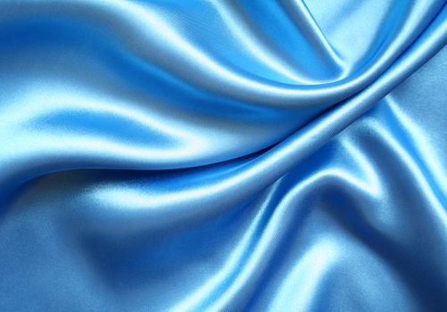 Smooth elegant blue silk can use as background 