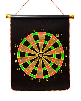 Dart board isolated on white background