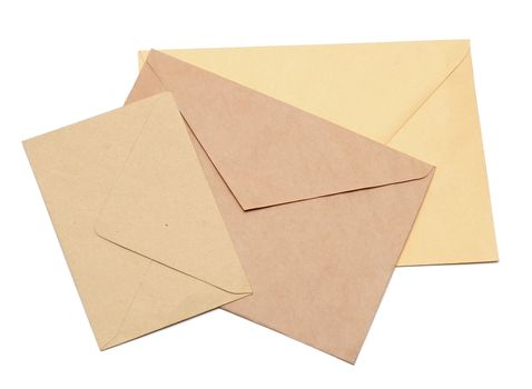 envelopes isolated on white 