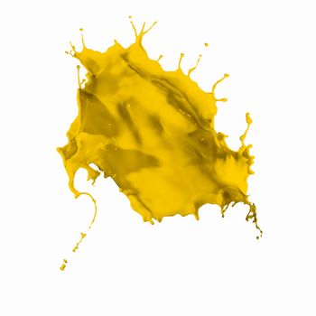 Bright colour paint splash on white background