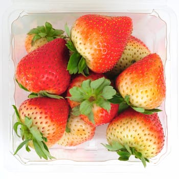 Strawberry in plastic container