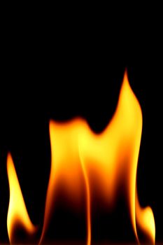 fire on black close up abstract background