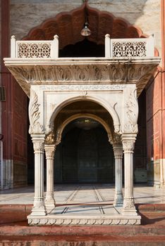 Main entrance in Jama Masjid Mosque, Old Dehli, India 