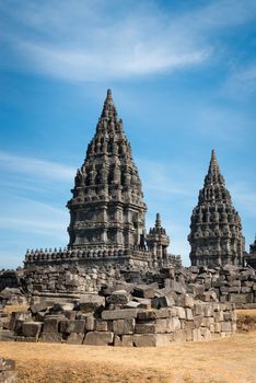 Candi Prambanan or Candi Rara Jonggrang is a 9th-century Hindu temple compound in Central Java, Indonesia, dedicated to the Trimurti: the Creator (Brahma), the Preserver (Vishnu) and the Destroyer (Shiva).