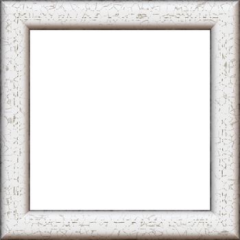 Square high quality high resolution wooden frame painted in white