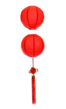 Chinese new year's lantern,isolated on white.