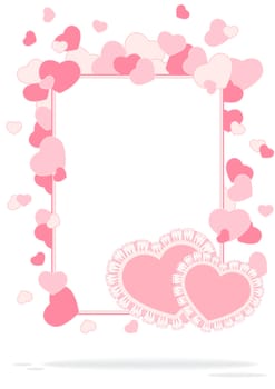 Greeting card with heart and place for text on the various holidays