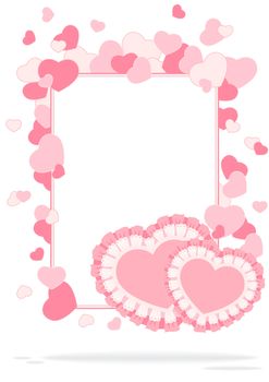 Greeting card with heart and place for text on the various holidays