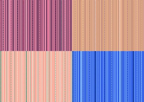 seamless set of color backgrounds in a stripes and circles