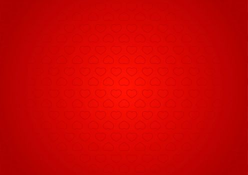 Seamless pattern with red hearts Valentine's Day