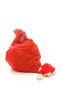 Santa Claus lost his bag and hat