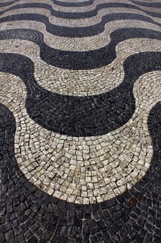 Detail of the famous portuguese pavement