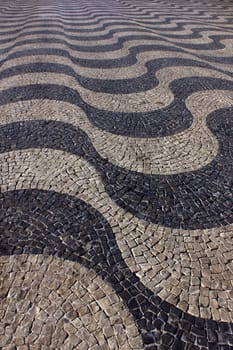 Detail of the typical Portuguese Pavement