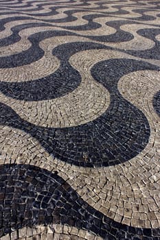 Detail of the famous portuguese pavement