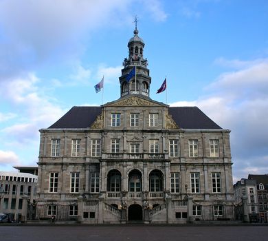The city hall and market place in Maastricht - Netherlands