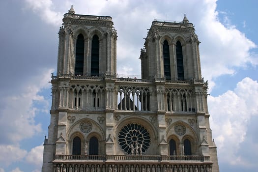 The Notre Dame Cathedral in Paris - France