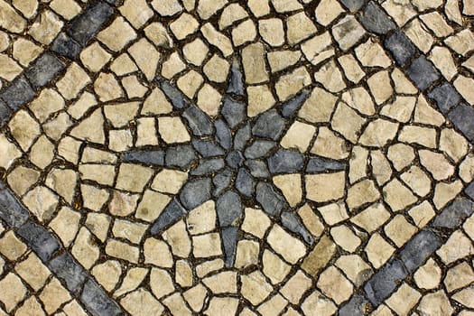 Detail of the famous portuguese pavement