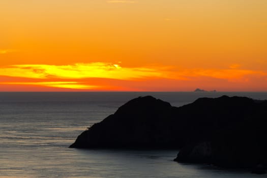 Sunset over the ocean