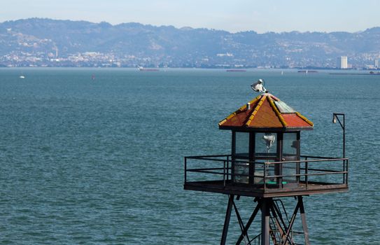 Alcatraz prison guard tower