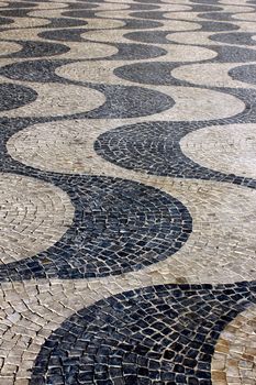 Detail of the famous portuguese pavement