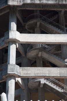 construction of staircase with cement