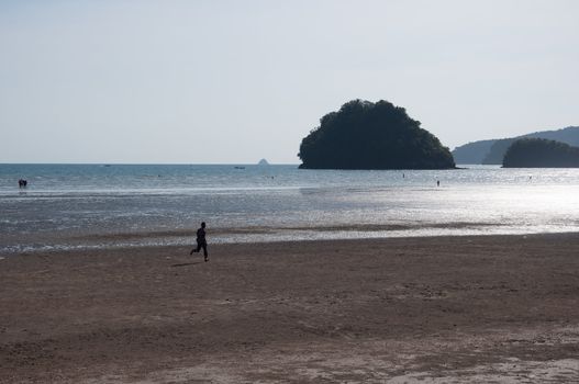 Nang Bay beach sea and nature landscape in krabi, thailand