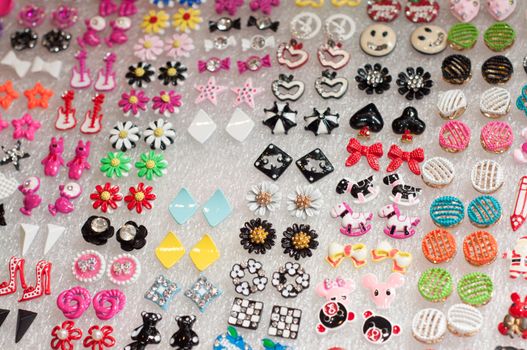 colorful earings for sell in shop - woman fashion