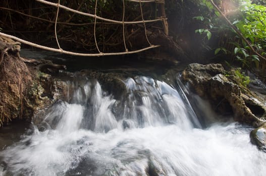 hot waterfall nature landscape in krabi, thailand