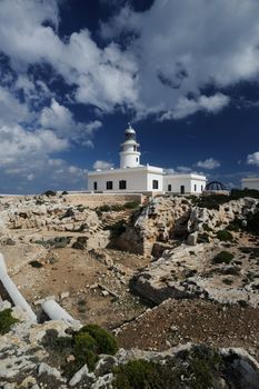 Landscape with a lighthouse on the cliff