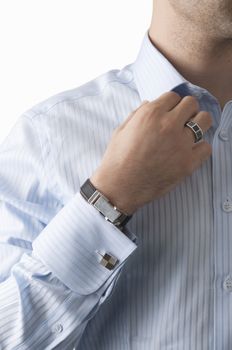 Business man with shirt and jewellery