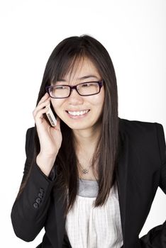 Asian business woman calling phone