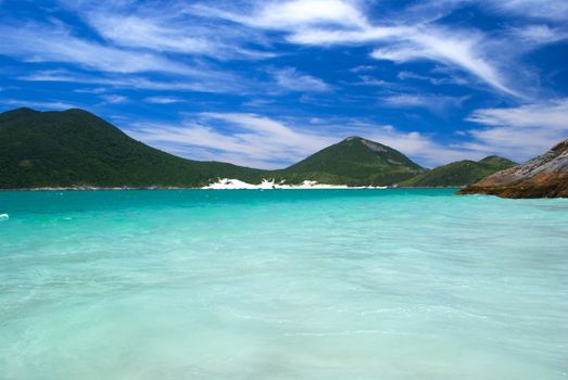 Crystalline clear waters in Arraial do Cabo, Rio de Janeiro, Brazil 