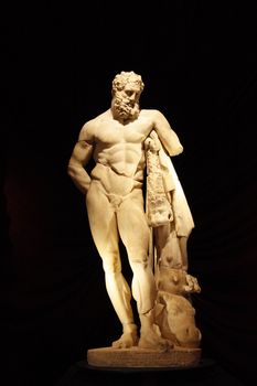 Herakles Farnese of Perge sculpture (Greek name - Hercules) in Archaeological Museum of Antalya, Turkey