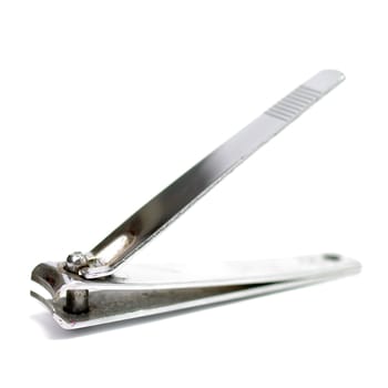 Nail clipper on white background