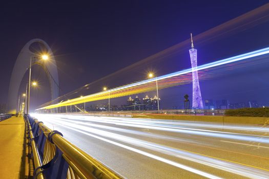 Modern urban landscape at night 