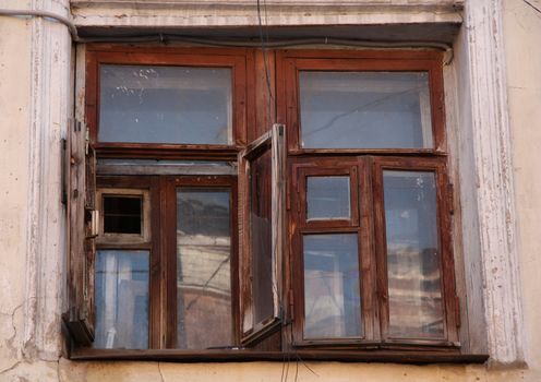 Window of an old abandoned house