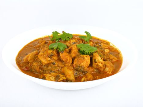 Bowl of traditional Indian chicken curry