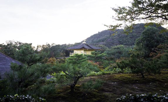 Kinkakuji, the temple of golden pavilion in kyoto, japan