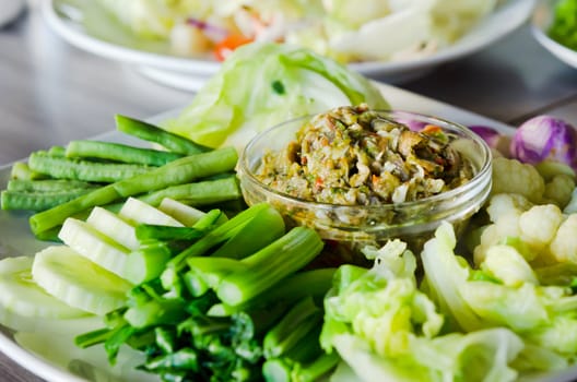  mushroom chili sauce with vegetable , sour and spicy