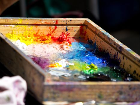 pallete of colors for the artists