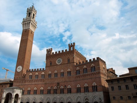 tower on the piazza in Siena