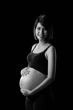 Young asian women, pregnant at 37 weeks gestational age